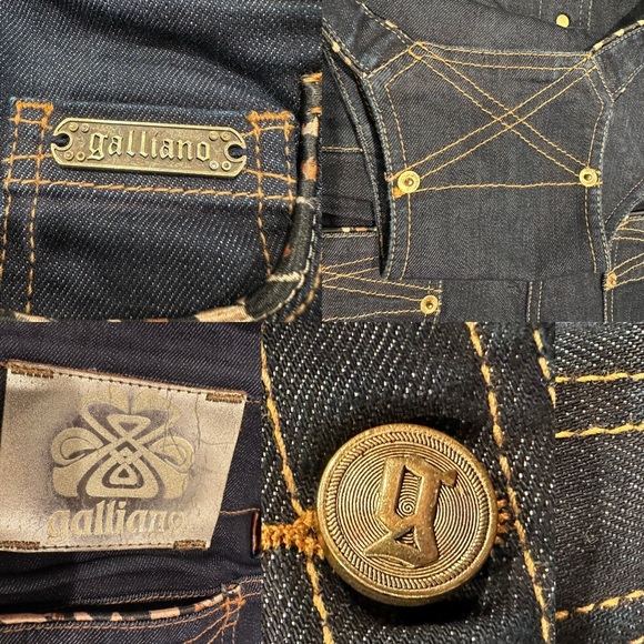 John Galliano Logo Denim Overalls 38 / 4 NWOT - Picture 16 of 16